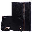For Huawei P20 Pro Business Style Oil Wax Texture Horizontal Flip Leather Case with Holder & Card Slots & Wallet(Black) - 1
