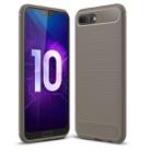 Brushed Texture Carbon Fiber Shockproof TPU Case for Huawei Honor 10(Grey) - 1