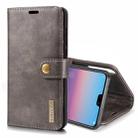 Crazy Horse Texture Flip Detachable Magnetic Leather Case for Huawei P20 Pro, with Holder & Card Slots & Wallet(Grey) - 1