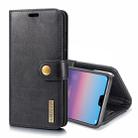 Crazy Horse Texture Flip Detachable Magnetic Leather Case for Huawei P20, with Holder & Card Slots & Wallet (Black) - 1