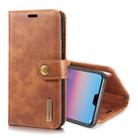 Crazy Horse Texture Flip Detachable Magnetic Leather Case for Huawei P20, with Holder & Card Slots & Wallet (Brown) - 1