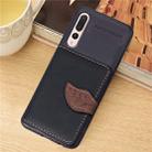 Leaf Style Magnetic Leather Case for Huawei P20 Pro, with Holder & Card Slots & Wallet & Photo Frame (Black) - 1