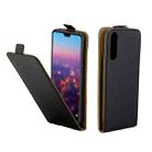 Business Style Vertical Flip TPU Leather Case for Huawei P20, with Card Slot(Black) - 1