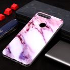 Marble Pattern Soft TPU Case For Huawei Y7 Prime (2018)(Purple) - 1