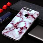 Marble Pattern Soft TPU Case For Huawei Y7 Prime (2018)(Red) - 1