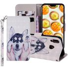 Husky Pattern Colored Drawing Horizontal Flip Leather Case for Huawei P20 Lite, with Holder & Card Slots & Wallet & Lanyard - 1