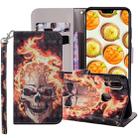 Fire Skull Pattern Colored Drawing Horizontal Flip Leather Case for Huawei P20 Lite, with Holder & Card Slots & Wallet & Lanyard - 1