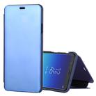 Mirror Clear View Horizontal Flip PU Leather Case for Huawei Nova 3, with Holder(Blue) - 1