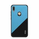 MOFI Shockproof TPU + PC + Cloth Pasted Case for Huawei Nova 3(Blue) - 1