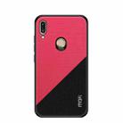 MOFI Shockproof TPU + PC + Cloth Pasted Case for Huawei Nova 3(Red) - 1