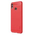 MOFI Brushed Texture Carbon Fiber Soft TPU Case for Huawei Honor 8X Max (Red) - 1