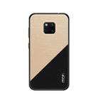 MOFI Shockproof TPU + PC + Cloth Pasted Case for Huawei Mate 20 Pro (Gold) - 1