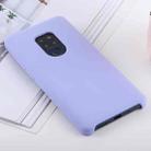 Solid Color Liquid Silicone Shockproof Case for Huawei Mate 20(Purple) - 1