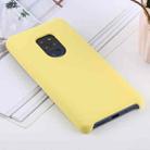 Solid Color Liquid Silicone Shockproof Case for Huawei Mate 20(Yellow) - 1
