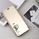 Curved Streamer Plating Shockproof Leather Case for Huawei Honor 10 Lite / P Smart (2019), with Holder & Sleep / Wake-up Function (Gold) - 1