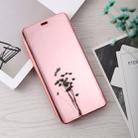 Curved Streamer Plating Shockproof Leather Case for Huawei Honor 10 Lite / P Smart (2019), with Holder & Sleep / Wake-up Function (Rose Gold) - 1