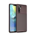 Carbon Fiber Texture Shockproof TPU Case for Huawei P30 Pro (Brown) - 1