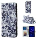 Skull and Flower Pattern Horizontal Flip Leather Case for Huawei Mate 20 Lite, with Holder & Card Slots & Photo Frame & Wallet - 1