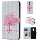 Pink Tree Pattern Horizontal Flip Leather Case for Huawei Mate 20 X, with Holder & Card Slots & Photo Frame & Wallet - 1