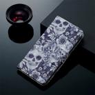 Skull and Flower Pattern Horizontal Flip Leather Case for Huawei Mate 20 X, with Holder & Card Slots & Photo Frame & Wallet - 7