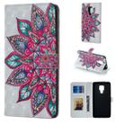 Half Flower Pattern Horizontal Flip Leather Case for Huawei Mate 20 X, with Holder & Card Slots & Photo Frame & Wallet - 1