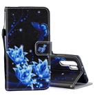 Blue Flower Pattern Horizontal Flip Leather Case for Huawei P30 Pro, with Holder & Card Slots & Wallet - 1