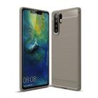 Brushed Texture Carbon Fiber Shockproof TPU Case for Huawei P30 Pro (Grey) - 1
