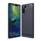 Brushed Texture Carbon Fiber Shockproof TPU Case for Huawei P30 Pro (Navy Blue) - 1