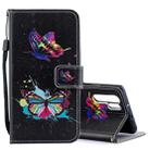 Colored Butterfly Pattern Horizontal Flip Leather Case for Huawei P30 Pro, with Holder & Card Slots & Wallet - 1