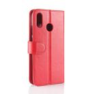 R64 Texture Single Fold Horizontal Flip Leather Case for Huawei P30 Lite, with Holder & Wallet & Card Slots & Photo Frame (Red) - 3
