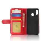 R64 Texture Single Fold Horizontal Flip Leather Case for Huawei P30 Lite, with Holder & Wallet & Card Slots & Photo Frame (Red) - 5