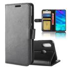 R64 Texture Single Fold Horizontal Flip Leather Case for Huawei Y7 2019 , with Holder & Wallet & Card Slots & Photo Frame (Black) - 1