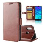 R64 Texture Single Fold Horizontal Flip Leather Case for Huawei Y7 2019 , with Holder & Wallet & Card Slots & Photo Frame (Brown) - 1