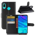 Litchi Texture Horizontal Flip Leather Case for Huawei P30 Lite, with Wallet & Holder & Card Slots (Black) - 1