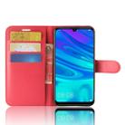 Litchi Texture Horizontal Flip Leather Case for Huawei P30 Lite, with Wallet & Holder & Card Slots (Red) - 6
