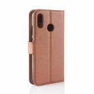Litchi Texture Horizontal Flip Leather Case for Huawei P30 Lite, with Wallet & Holder & Card Slots (Brown) - 3