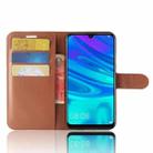 Litchi Texture Horizontal Flip Leather Case for Huawei P30 Lite, with Wallet & Holder & Card Slots (Brown) - 6