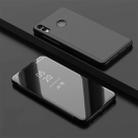 Electroplating Mirror Horizontal Flip Leather Case for Huawei Honor 8X , with Holder (Black) - 1