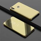 Electroplating Mirror Horizontal Flip Leather Case for Huawei Honor 8X , with Holder (Gold) - 1