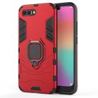 PC + TPU Shockproof Protective Case for Huawei Honor 10, with Magnetic Ring Holder(Red) - 1