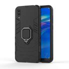 PC + TPU Shockproof Protective Case for Huawei  Enjoy 9, with Magnetic Ring Holder (Black) - 1