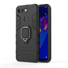 PC + TPU Shockproof Protective Case for Huawei Honor View 20, with Magnetic Ring Holder(Black) - 1