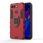 PC + TPU Shockproof Protective Case for Huawei Honor View 20, with Magnetic Ring Holder(Red) - 1