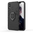 PC + TPU Shockproof Protective Case for Huawei Honor Play, with Magnetic Ring Holder (Black) - 1