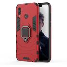 PC + TPU Shockproof Protective Case for Huawei Honor Play, with Magnetic Ring Holder (Red) - 1