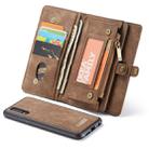 CaseMe Detachable Multifunctional Horizontal Flip Leather Case for Huawei P30 Pro, with Card Slot & Holder & Zipper Wallet & Photo Frame(Brown) - 1
