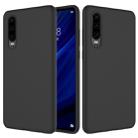 Solid Color Liquid Silicone Shockproof Full Coverage Case for Huawei P30 (Black) - 1