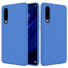 Solid Color Liquid Silicone Shockproof Full Coverage Case for Huawei P30 (Dark Blue) - 1