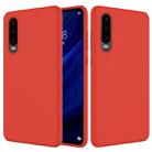 Solid Color Liquid Silicone Shockproof Full Coverage Case for Huawei P30 (Red) - 1