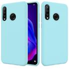Solid Color Liquid Silicone Shockproof Full Coverage Case for Huawei P30 Lite (Sky Blue) - 1